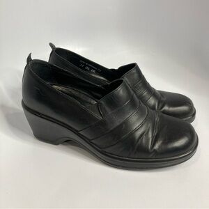 Dansko‎ black leather clogs size 39